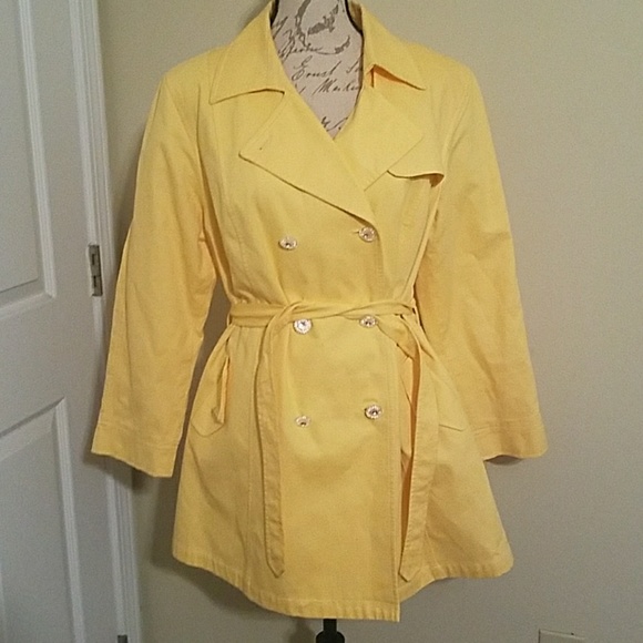Oscar by Oscar De La Renta Yellow Tailored Coat - Picture 1 of 5
